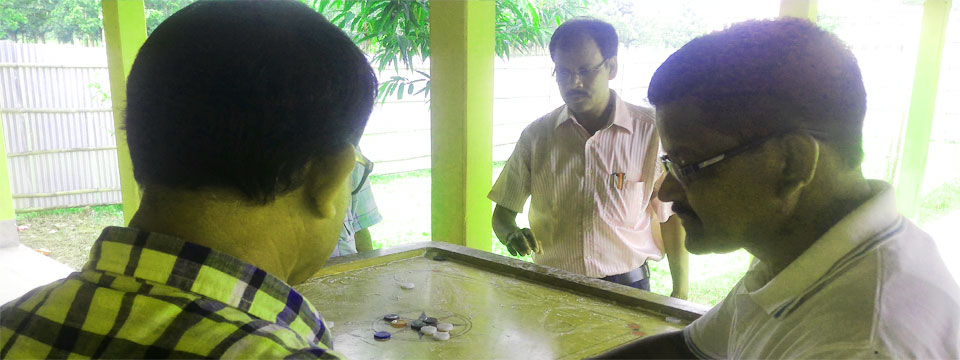 Moment of Carom Competition among the faculties in College Week